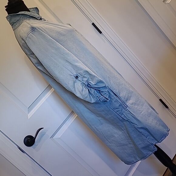 Luxology sz 12 distressed denim Blue dress with pockets - Picture 3 of 9